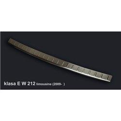 Protection de seuil arrière inox sur mesure pour Mercedes Classe-E W212 Sedan 2009-2013 incl. AMG 'Ribs'