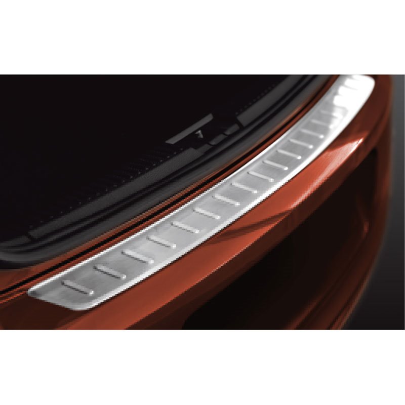 Protection de seuil arrière inox sur mesure pour Volkswagen Polo V 6R 2009- 'Ribs'