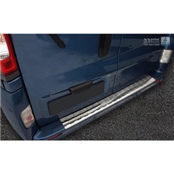 Protection de seuil arrière inox sur mesure pour Opel Vivaro/Renault Trafic/Nissan Primastar 2001-2014 'Ribs'