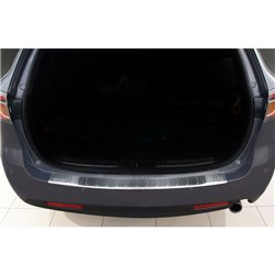 Protection de seuil arrière inox sur mesure pour Mazda 6 combi 2008-2012 'Ribs'
