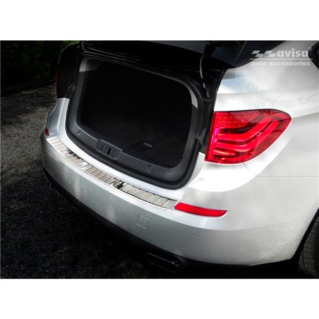 Protection de seuil arrière inox sur mesure pour BMW Série 5 GT (F07) 2009-2013 'Ribs' Protection de seuil arrière inox sur mesure pour BMW Série 5 GT (F07) 2009-2013 'Ribs'