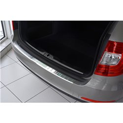 Protection de seuil arrière inox sur mesure pour Skoda Superb Combi 2013-2015 'Ribs'