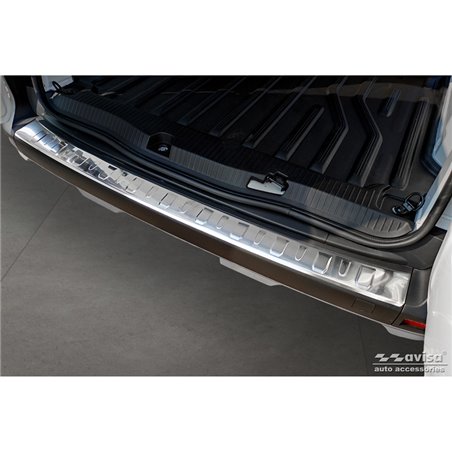 Protection de seuil arrière inox sur mesure pour Renault Kangoo & Nissan Townstar 2021- 'Ribs' Protection de seuil arrière inox sur mesure pour Renault Kangoo & Nissan Townstar 2021- 'Ribs'