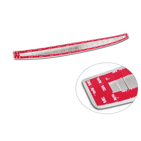 Protection de seuil arrière inox sur mesure pour Mercedes EQE (V295) 2022- 'Ribs' Protection de seuil arrière inox sur mesure pour Mercedes EQE (V295) 2022- 'Ribs'
