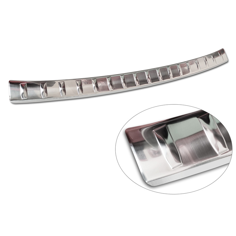 Protection de seuil arrière inox sur mesure pour Seat Ibiza 6F Facelift 2021- 'Ribs'