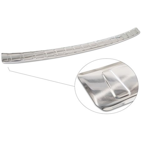 Protection de seuil arrière inox sur mesure pour Fiat 500e Berlina, 3+1 & Cabrio 2020- 'Ribs' Protection de seuil arrière inox sur mesure pour Fiat 500e Berlina, 3+1 & Cabrio 2020- 'Ribs'