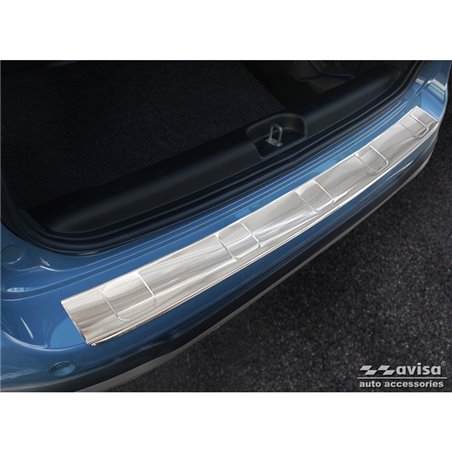 Protection de seuil arrière inox sur mesure pour Fiat Panda III Cross 2020- incl. Hybrid 'Ribs' Protection de seuil arrière inox sur mesure pour Fiat Panda III Cross 2020- incl. Hybrid 'Ribs'