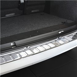 Protection de seuil arrière inox sur mesure pour Fiat Qubo/Fiorino 2008- 'Ribs'
