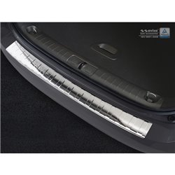 Protection de seuil arrière inox sur mesure pour Fiat Tipo SW 2016-2020 & FL 2020- + Tipo SW Cross 2022- 'Ribs'