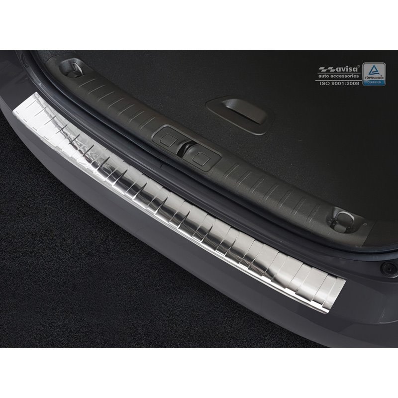 Protection de seuil arrière inox sur mesure pour Fiat Tipo SW 2016-2020 & FL 2020- + Tipo SW Cross 2022- 'Ribs'