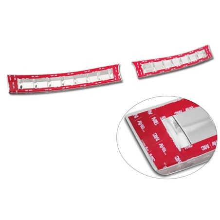 Protection de seuil arrière inox sur mesure pour Citroën C4 X 2023- 'Ribs' (2-pièces) Protection de seuil arrière inox sur mesure pour Citroën C4 X 2023- 'Ribs' (2-pièces)