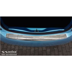 Protection de seuil arrière inox sur mesure pour Renault Zoe II 2019- 'Ribs'