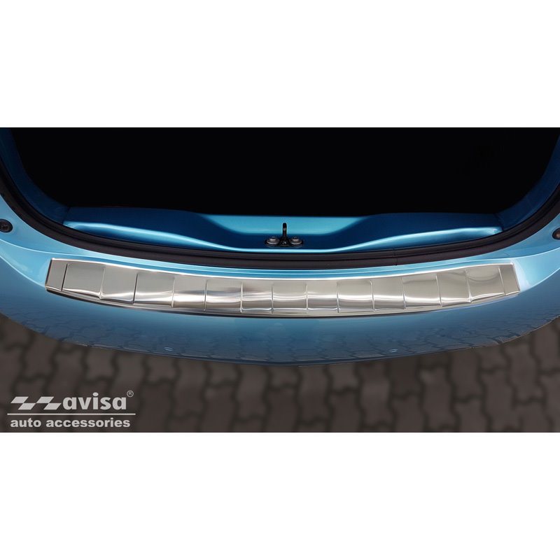 Protection de seuil arrière inox sur mesure pour Renault Zoe II 2019- 'Ribs'
