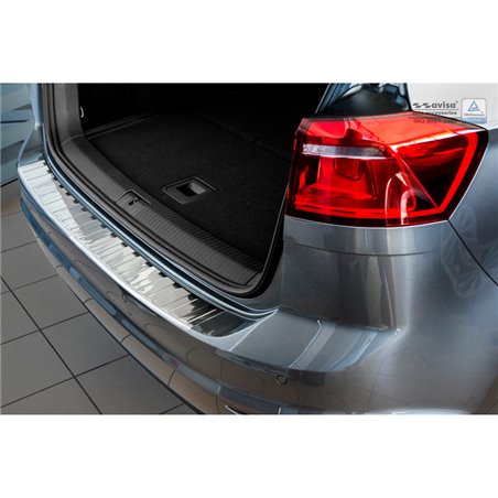 Protection de seuil arrière inox sur mesure pour Volkswagen Golf VII Sportsvan 2014- ' Ribs ' Protection de seuil arrière inox sur mesure pour Volkswagen Golf VII Sportsvan 2014- ' Ribs '