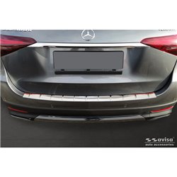 Protection de seuil arrière inox sur mesure pour Mercedes GLE II (W167) Facelift excl. AMG 2023- 'Ribs'