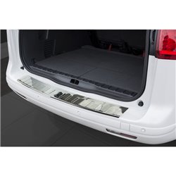 Protection de seuil arrière inox sur mesure pour Peugeot 5008 2009-2016 'Ribs'