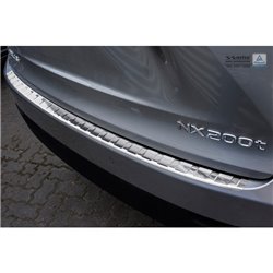 Protection de seuil arrière inox sur mesure pour Lexus NX 2014-2017 & Facelift 2017-2021 'Ribs'