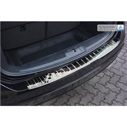 Protection de seuil arrière inox Chrome sur mesure pour Seat Alhambra & Volkswagen Sharan II 2010- 'Ribs'