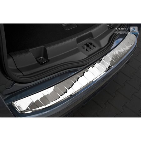 Protection de seuil arrière inox Chrome sur mesure pour Ford S-Max II 2015- 'Ribs' Protection de seuil arrière inox Chrome sur mesure pour Ford S-Max II 2015- 'Ribs'