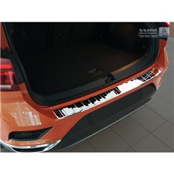 Protection de seuil arrière inox Chrome sur mesure pour Volkswagen T-Roc 2017-2022 & Facelift 2022- incl. Cabrio - 'Ribs'