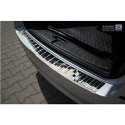 Protection de seuil arrière inox Chrome sur mesure pour BMW Série 5 F11 Touring (incl. Paquet M) 2010- 'Ribs'