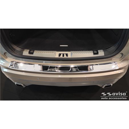 Protection de seuil arrière inox Chrome sur mesure pour Ford Edge II FL 2018- 'Ribs' Protection de seuil arrière inox Chrome sur mesure pour Ford Edge II FL 2018- 'Ribs'