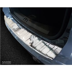 Protection de seuil arrière inox Chrome sur mesure pour Ford Kuga II 2013-2019 'Ribs'
