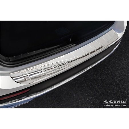 Protection de seuil arrière inox Chrome sur mesure pour Mercedes GLB (X247) incl. AMG 2019- 'Ribs' Protection de seuil arrière inox Chrome sur mesure pour Mercedes GLB (X247) incl. AMG 2019- 'Ribs'