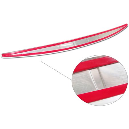 Protection de seuil arrière inox Chrome sur mesure pour Mercedes Classe-S (W223) 2020- 'Ribs' Protection de seuil arrière inox Chrome sur mesure pour Mercedes Classe-S (W223) 2020- 'Ribs'