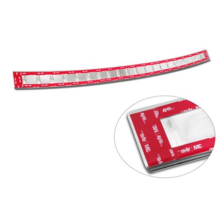 Protection de seuil arrière inox Chrome sur mesure pour Mercedes GLC II (X254) 2022- 'Ribs' Protection de seuil arrière inox Chrome sur mesure pour Mercedes GLC II (X254) 2022- 'Ribs'