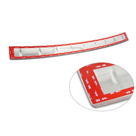 Protection de seuil arrière inox Chrome sur mesure pour Volkswagen Tiguan (CT1) 2024- 'Ribs' Protection de seuil arrière inox Chrome sur mesure pour Volkswagen Tiguan (CT1) 2024- 'Ribs'