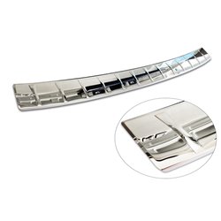 Protection de seuil arrière inox Chrome sur mesure pour Skoda Superb IV Combi 2023- 'Ribs'