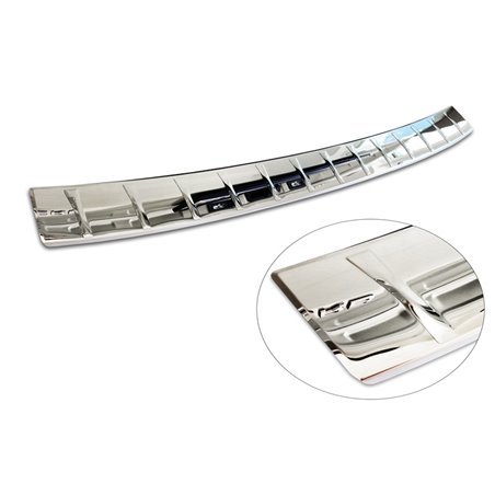 Protection de seuil arrière inox Chrome sur mesure pour Skoda Superb IV Combi 2023- 'Ribs' Protection de seuil arrière inox Chrome sur mesure pour Skoda Superb IV Combi 2023- 'Ribs'