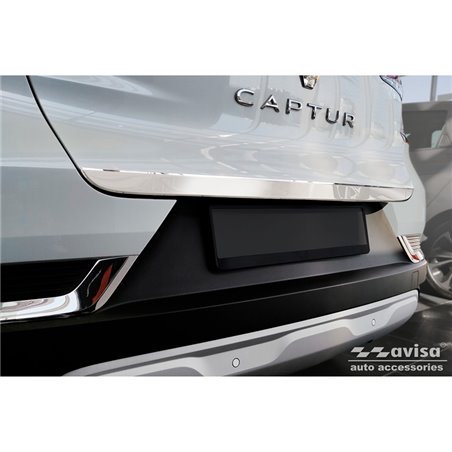 Moulure de hayon en Inox Chrome sur mesure pour Renault Captur II 2019- & Mitsubishi ASX II 2023- Moulure de hayon en Inox Chrome sur mesure pour Renault Captur II 2019- & Mitsubishi ASX II 2023-