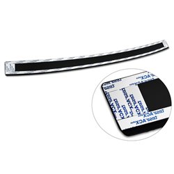 Protection de seuil arrière en aluminium noir mat sur mesure pour Skoda Kamiq 2019- 'Riffled Plate'