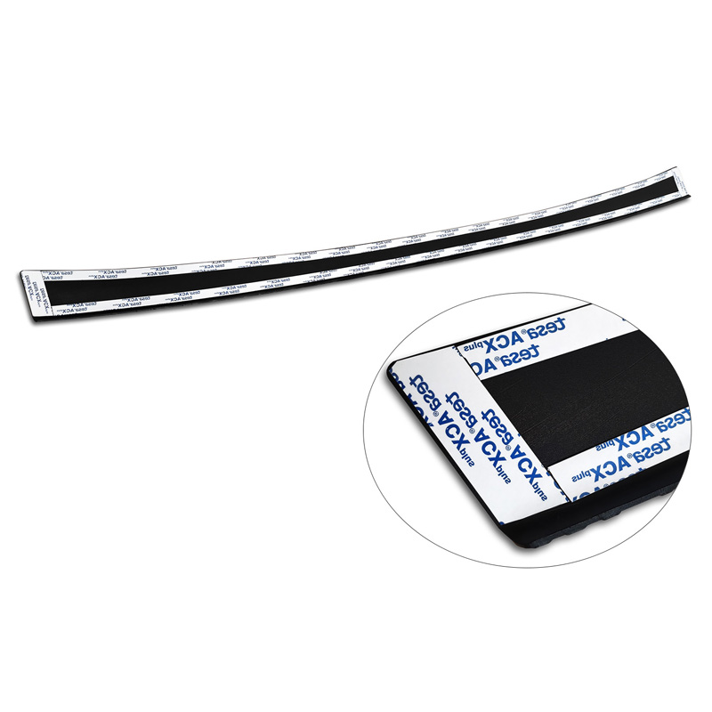 Protection de seuil arrière en aluminium noir mat sur mesure pour Toyota RAV4 (5th Gen.) 2018- & Suzuki Across 2020- 'Riffled Pl