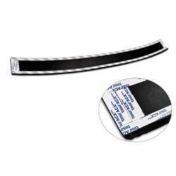 Protection de seuil arrière en aluminium noir mat sur mesure pour Skoda Octavia III Kombi Facelift 2017-2020 'Riffled Plate'