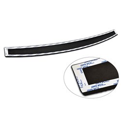 Protection de seuil arrière en aluminium noir mat sur mesure pour Jeep Cherokee Facelift 2018- 'Riffled Plate'