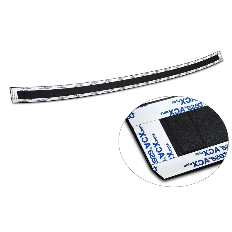 Protection de seuil arrière inox noir mat sur mesure pour Seat Ateca 2016-2020 & FL 2020- 'Ribs'