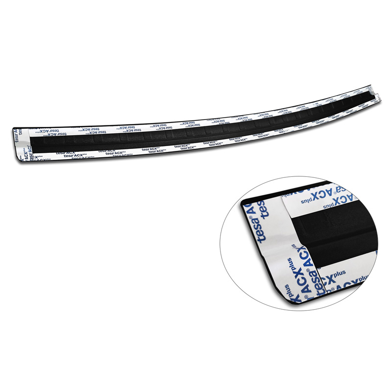 Protection de seuil arrière inox noir mat sur mesure pour Jeep Compass 2017- 'Ribs'