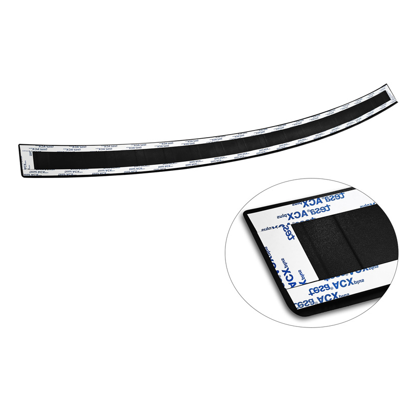 Protection de seuil arrière inox noir mat sur mesure pour Mazda CX5 II 2017- incl. Facelift 'Ribs'