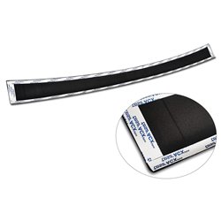 Protection de seuil arrière inox noir mat sur mesure pour Mercedes Classe-E W213 Kombi 2016- 'Ribs'