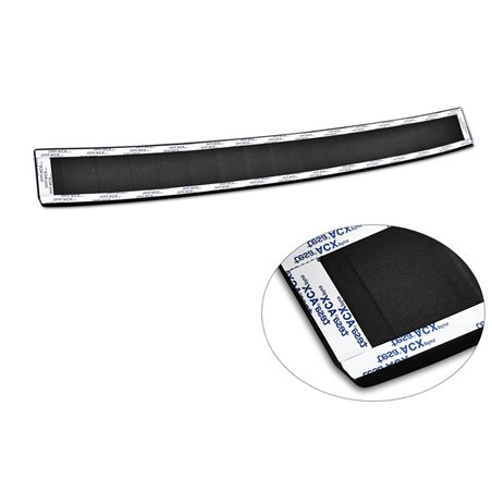 Protection de seuil arrière inox noir mat sur mesure pour Volkswagen T-Cross 2019-2024 & FL 2024- 'Ribs' Protection de seuil arrière inox noir mat sur mesure pour Volkswagen T-Cross 2019-2024 & FL 2024- 'Ribs'