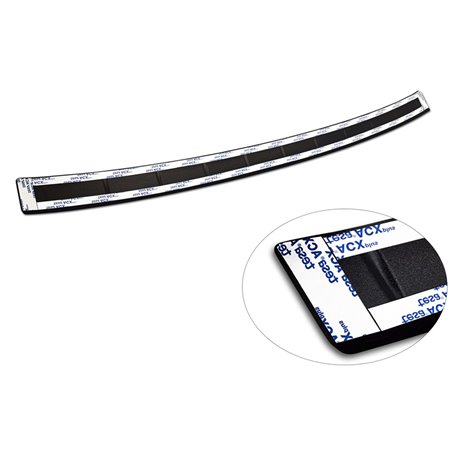 Protection de seuil arrière inox noir mat sur mesure pour MG 5 SW (EV) 2022- 'Ribs' Protection de seuil arrière inox noir mat sur mesure pour MG 5 SW (EV) 2022- 'Ribs'