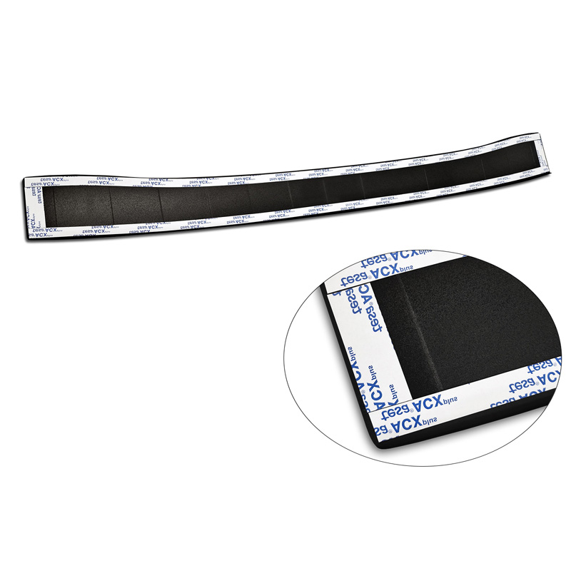 Protection de seuil arrière inox noir mat sur mesure pour BMW Série 3 Touring (G21) Facelift 2022- avec Pacquet-M 'Ribs'