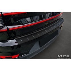 Protection de seuil arrière inox noir mat sur mesure pour Polestar 2 2019-2023 & Facelift 2023- 'Ribs'