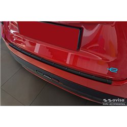 Protection de seuil arrière inox noir mat sur mesure pour Fiat 600 Mild Hybrid / 600e 2023- 'Ribs'