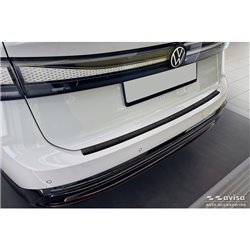 Protection de seuil arrière inox noir mat sur mesure pour Volkswagen ID.7 2023- 'Ribs'