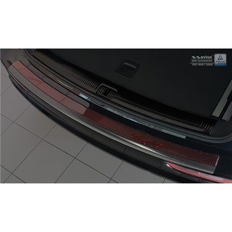Protection de seuil arrière inox 'Deluxe' sur mesure pour Audi Q5 2008-2016 Noir/Carboné noir-rouge Protection de seuil arrière inox 'Deluxe' sur mesure pour Audi Q5 2008-2016 Noir/Carboné noir-rouge