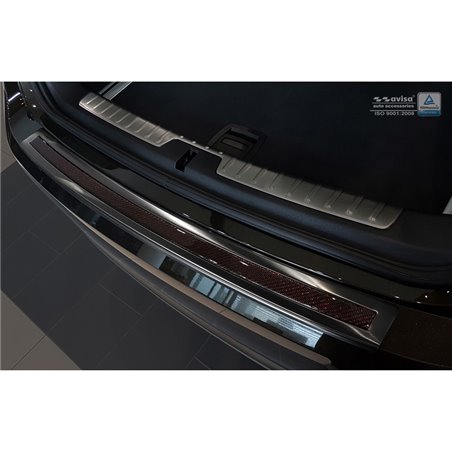 Protection de seuil arrière inox 'Deluxe' sur mesure pour BMW X6 F16 2014-2019 Noir/Carboné noir-rouge excl. Paquet-M Protection de seuil arrière inox 'Deluxe' sur mesure pour BMW X6 F16 2014-2019 Noir/Carboné noir-rouge excl. Paquet-M